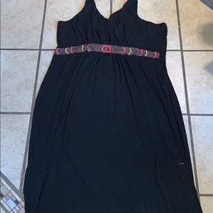 Adorable Black and Bead Empire Waist Maxi Dress 6X